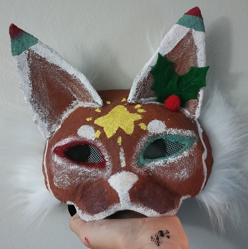 Christmas Gingerbread Therian Cat Mask High Quality Special Edition